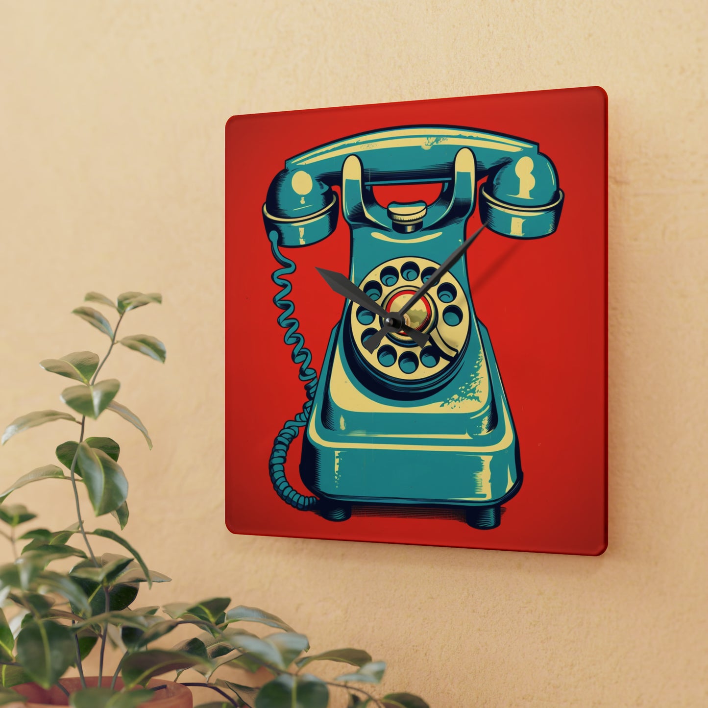 Telephone Acrylic Wall Clock