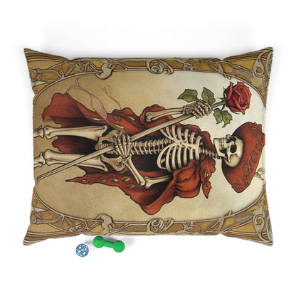 Death Card Tarot - Skeleton, Rose, and Transformation Journey - Dog & Pet Bed