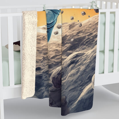 Galactic Adventurer - Celestial Star Art: Deep Space Exploration - Sherpa Fleece Blanket