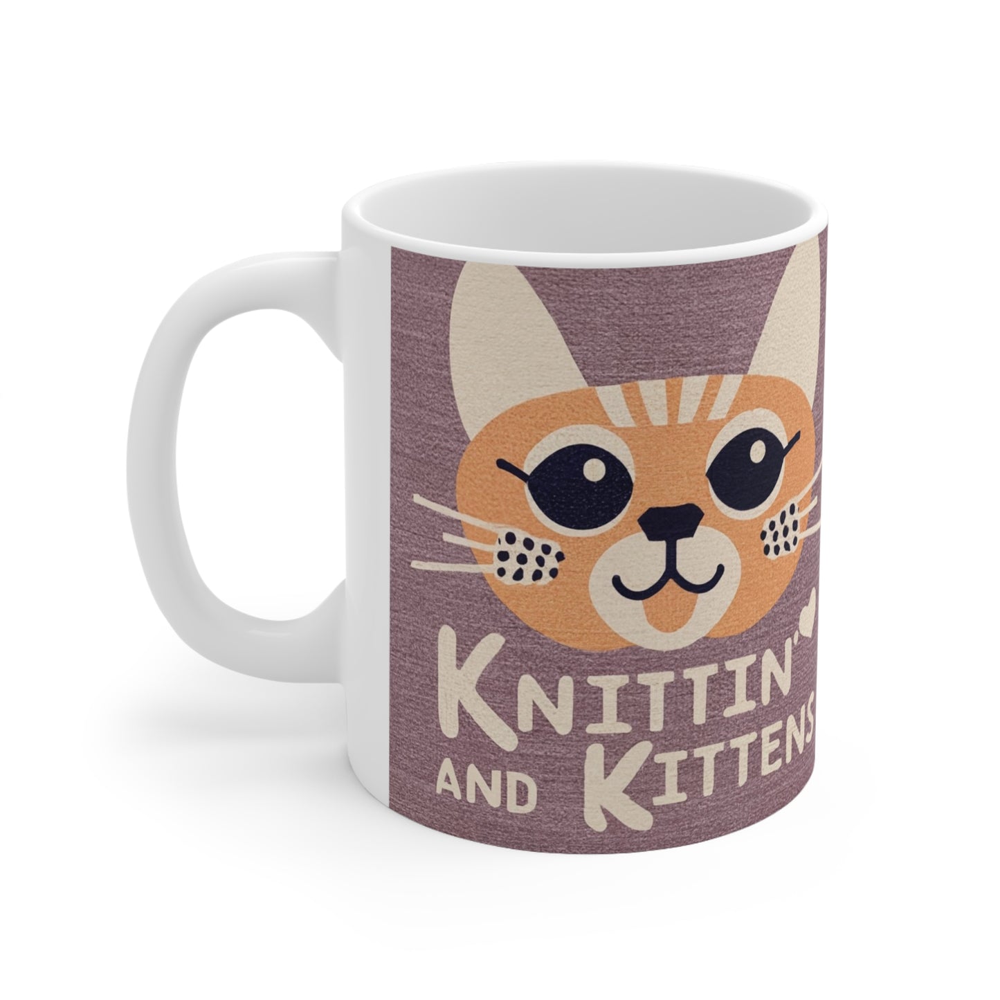 Crafty Cat Lovers: Unique Knittin with Kittens - Ceramic Mug 11oz