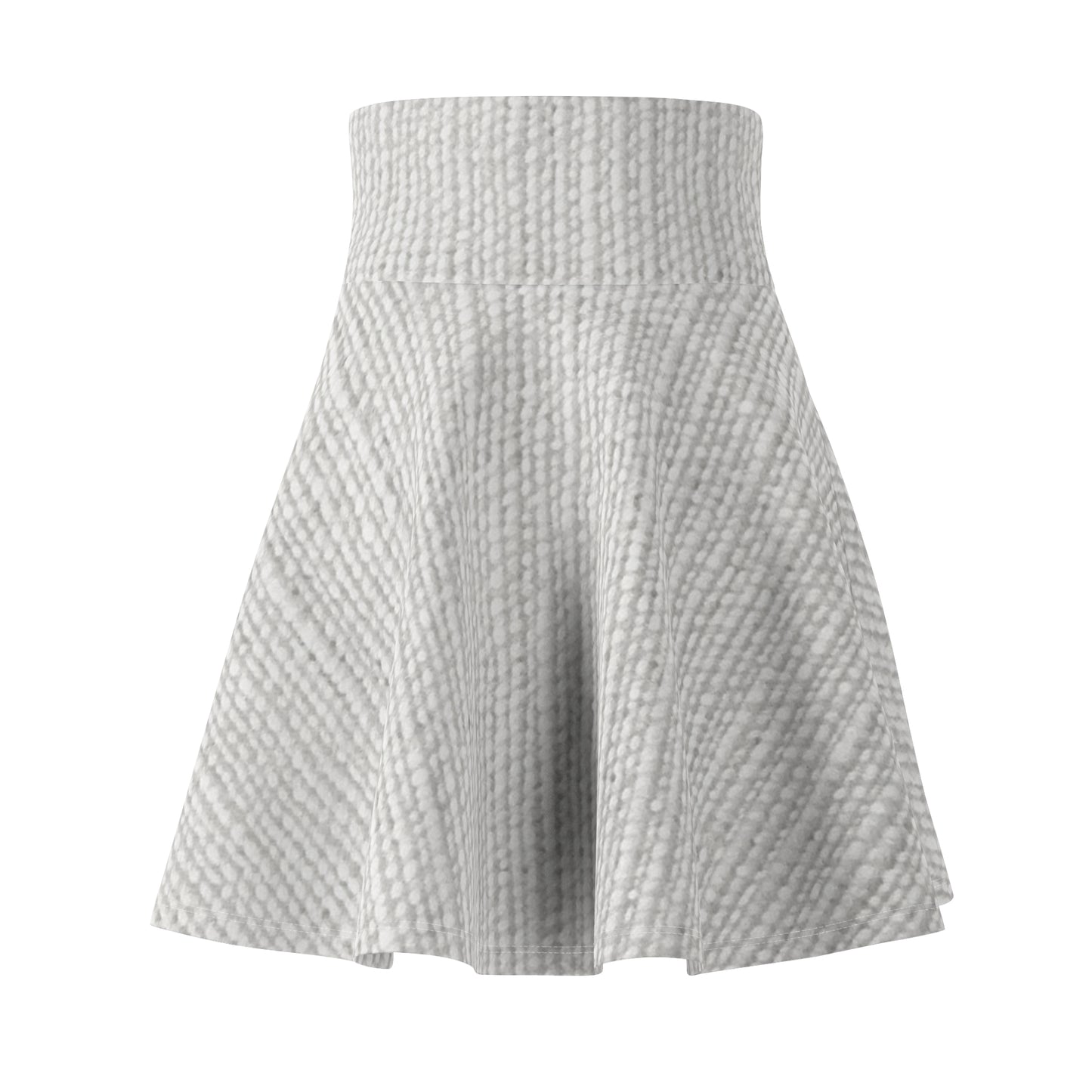 Chic White Denim-Style Fabric, Luxurious & Stylish Material - Women's Skater Skirt (AOP)