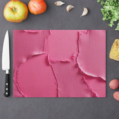 Distressed Neon Pink: Edgy, Ripped Denim-Inspired Doll Fabric - Cutting Board