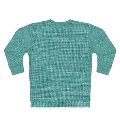 Diseño de tela vaquera color turquesa menta de calidad, material elegante - Sudadera unisex (AOP) 