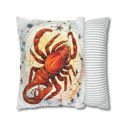 Prickly Scorpio Astrology - Sharp Zodiac Scorpion Celestial Horoscope - Spun Polyester Square Pillow Case