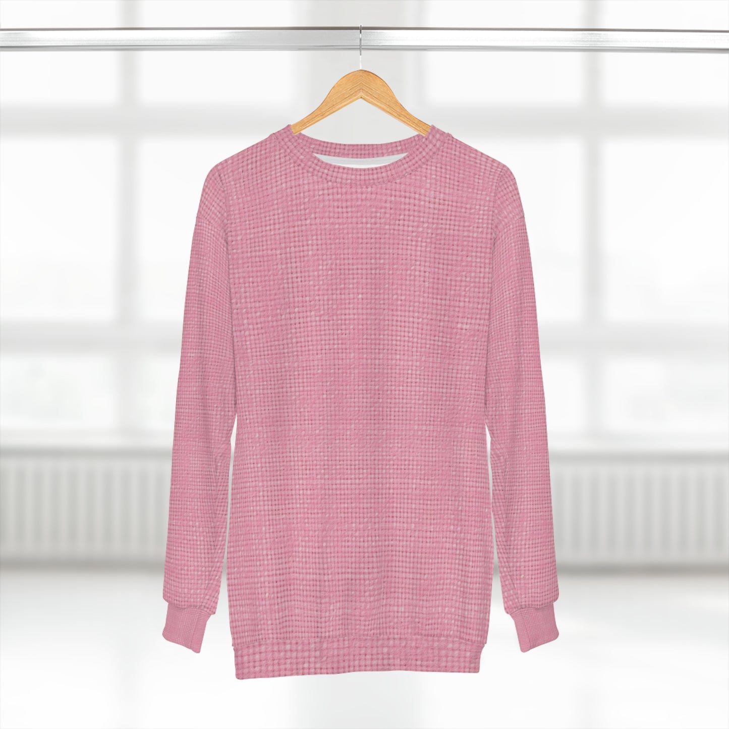 Pastel Rose Pink: Denim-Inspired, Refreshing Fabric Design - Unisex Sweatshirt (AOP)