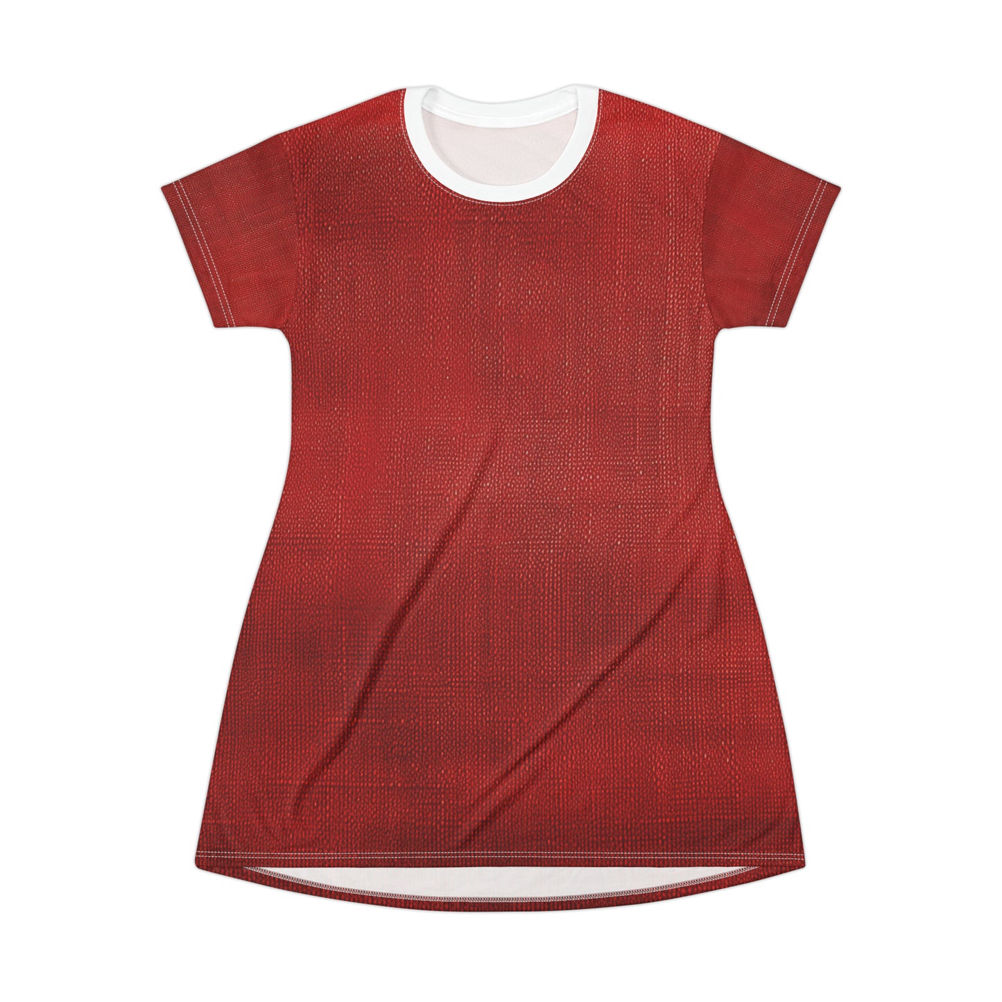 Juicy Red Berry Blast: Denim Fabric Inspired Design - T-Shirt Dress (AOP)