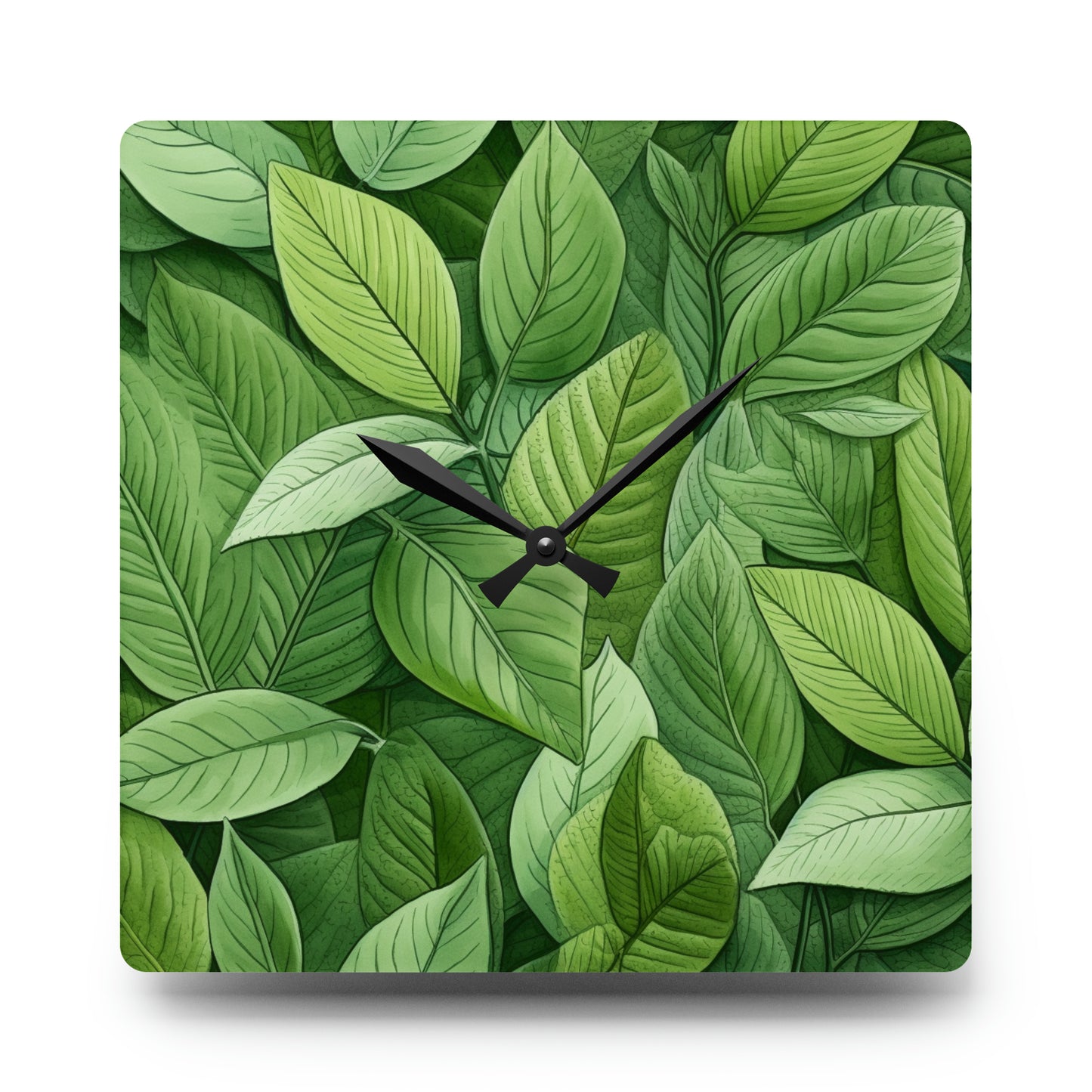 Green Plant - Acrylic Wall Clock