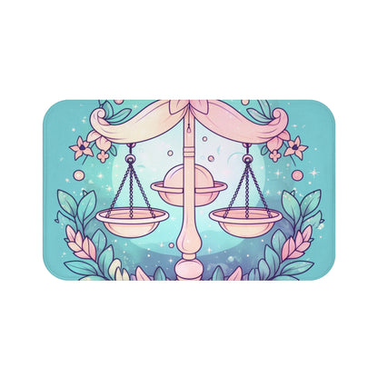 Libra Astrology - Soft Lighting & Pastel Zodiac Sign Symbol - Bath Mat