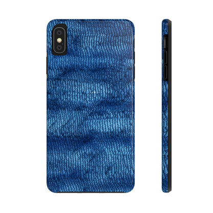 Blue Spectrum: Denim-Inspired Fabric Light to Dark - Tough Phone Cases