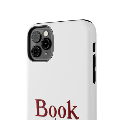 Open Book Embroidery Art: Book Lover Text for Avid Readers - Tough Phone Cases