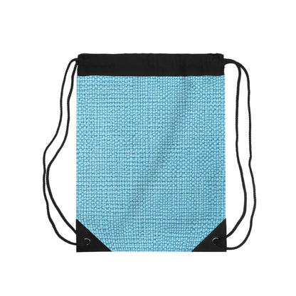 Bright Aqua Teal: Denim-Inspired Refreshing Blue Summer Fabric - Drawstring Bag