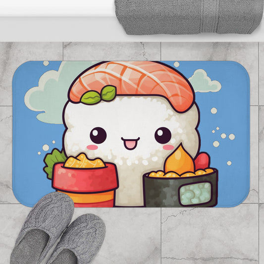 Anime Sushi - Japonés lindo kawaii - Regalo Otaku - Alfombra de baño