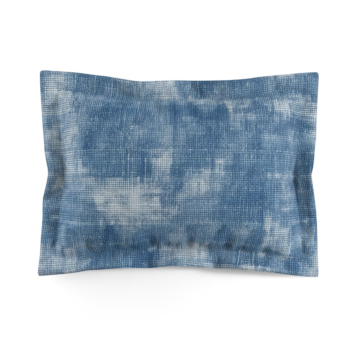 Faded Blue Washed-Out: Denim-Inspired, Style Fabric - Microfiber Pillow Sham