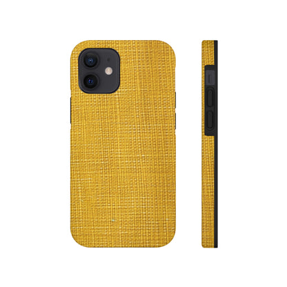 Radiant Sunny Yellow: Denim-Inspired Summer Fabric - Tough Phone Cases