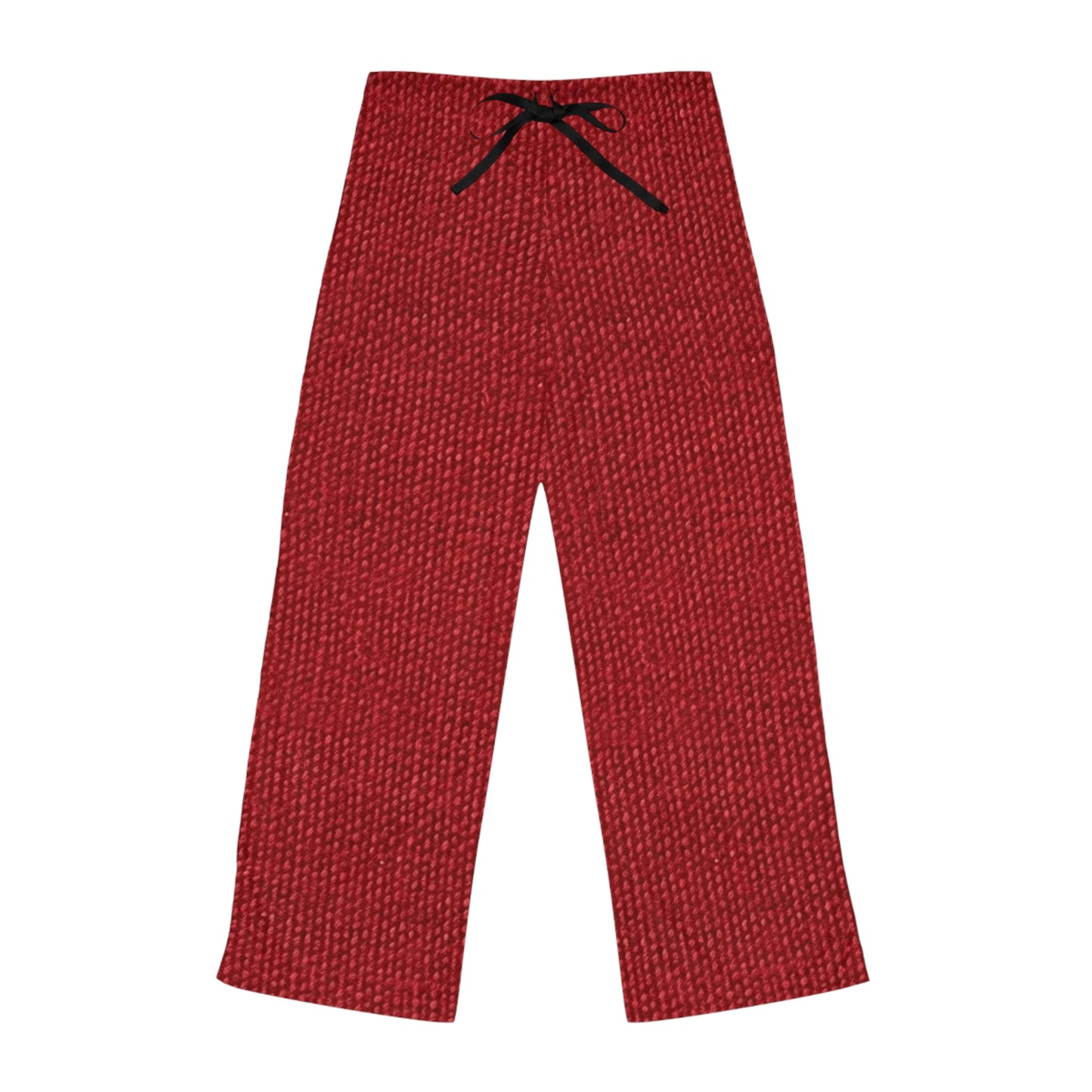 Rojo rubí atrevido: estilo apasionante de tela inspirado en la mezclilla - Pantalones de pijama para mujer (AOP)