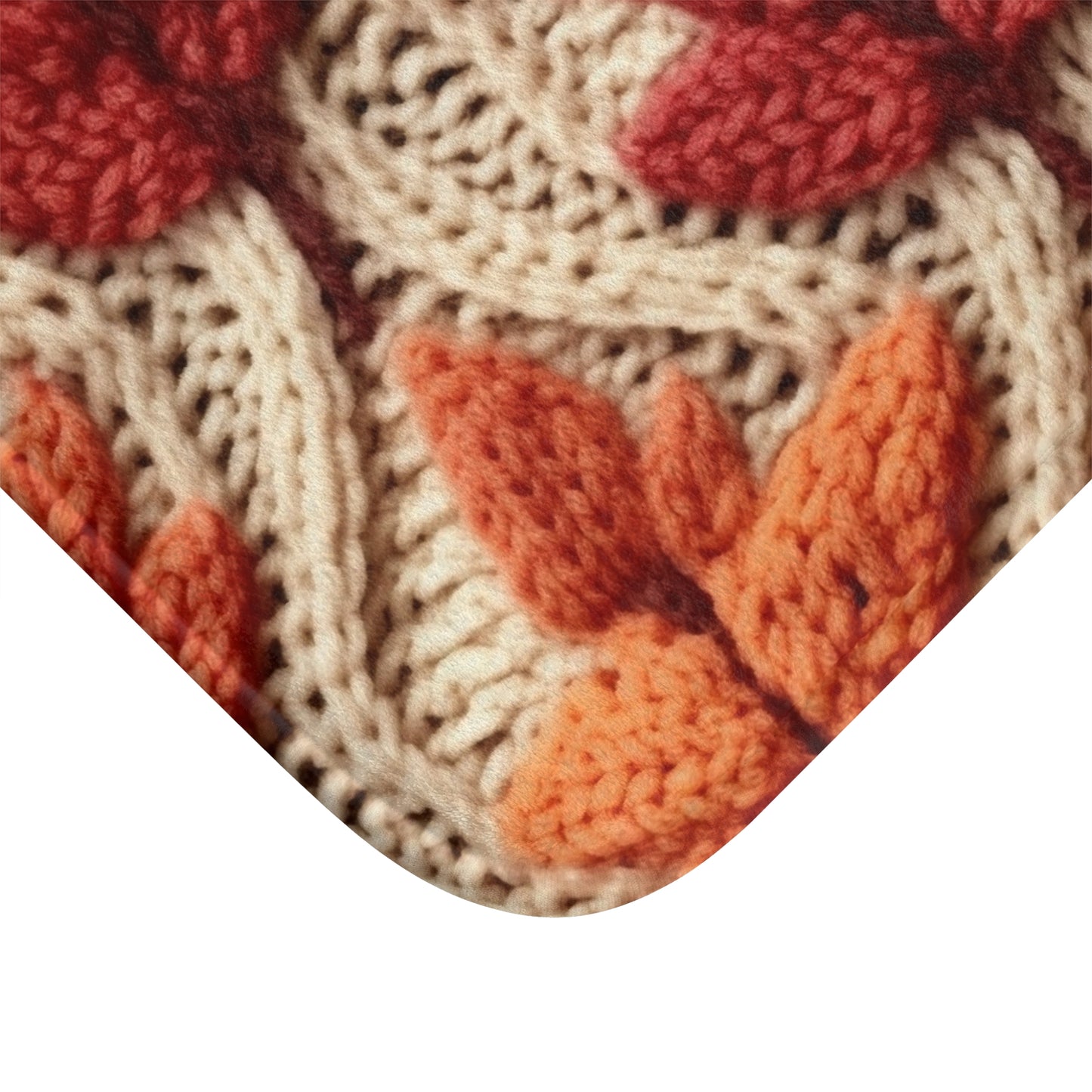 Crochet Fall Leaves: Harvest Rustic Design - Golden Browns -Woodland Maple Magic - Bath Mat