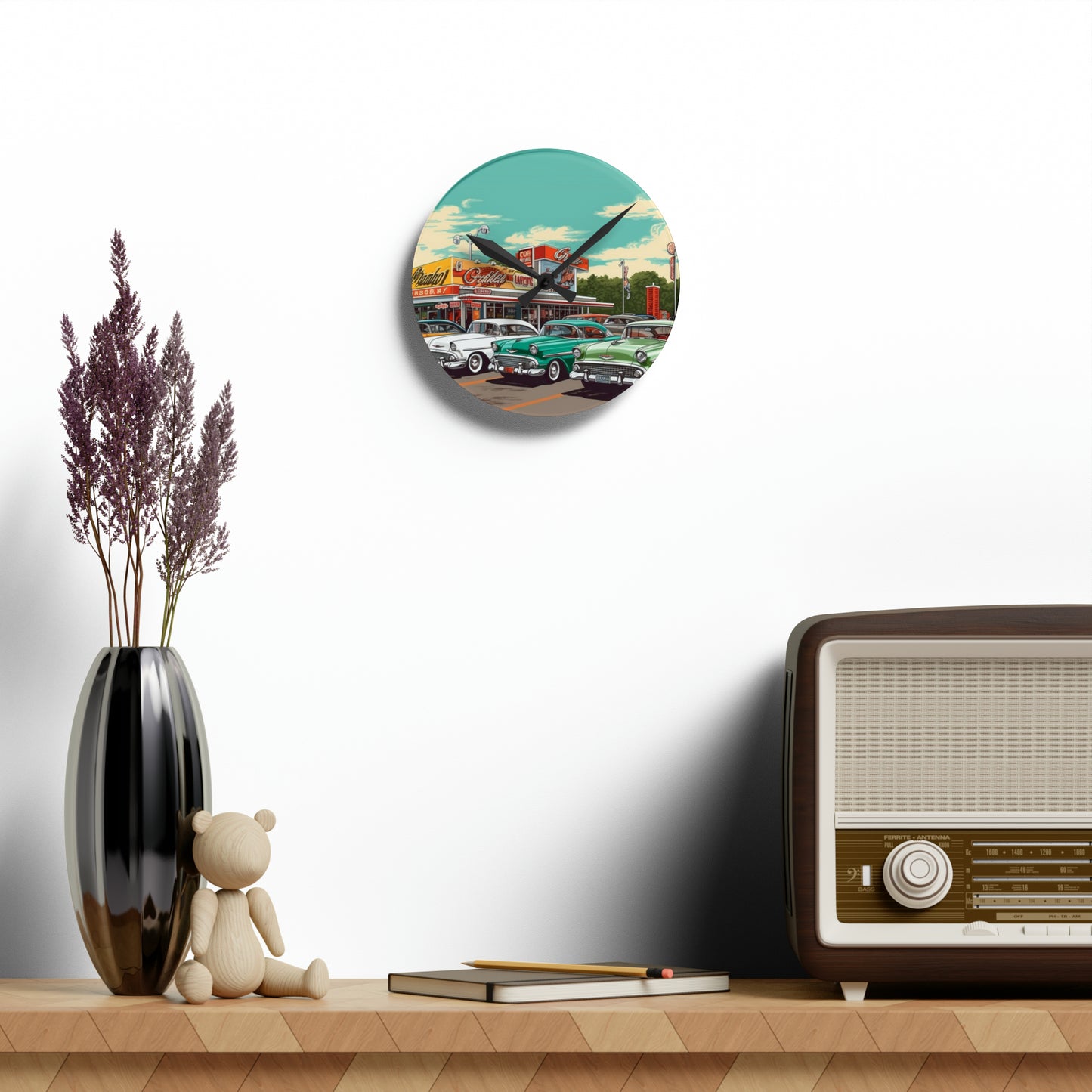 Classic Car Acrylic Wall Clock