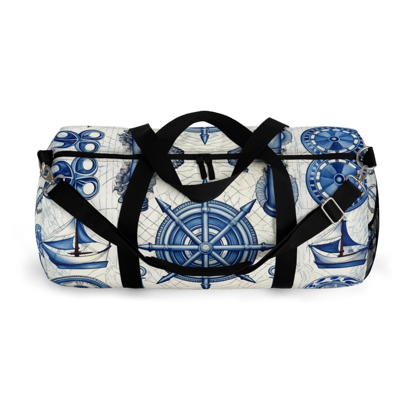 Nautical Theme Art - Anchors, Ropes, Compass Duffel Bag