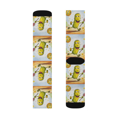 Pickleball Play: Pickle Sport Action Game, Fast Dink Ball - Sublimation Socks