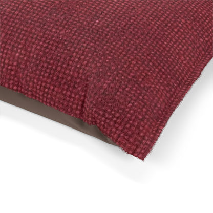 Seamless Texture - Maroon/Burgundy Denim-Inspired Fabric - Pet Bed
