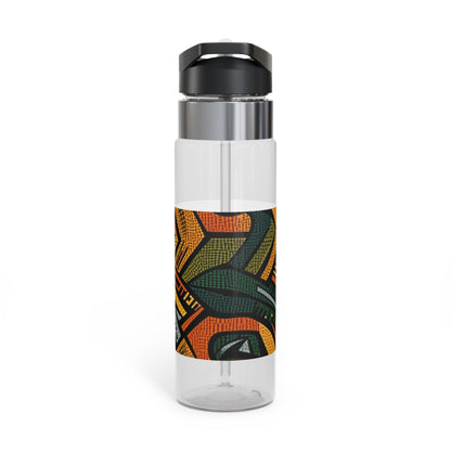 1960-1970s Style African Ornament Textile - Bold, Intricate Pattern - Kensington Tritan™ Sport Bottle, 20oz