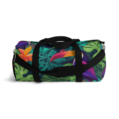 Vivid Tropical Birds & Leaves - Seamless Pattern Duffel Bag