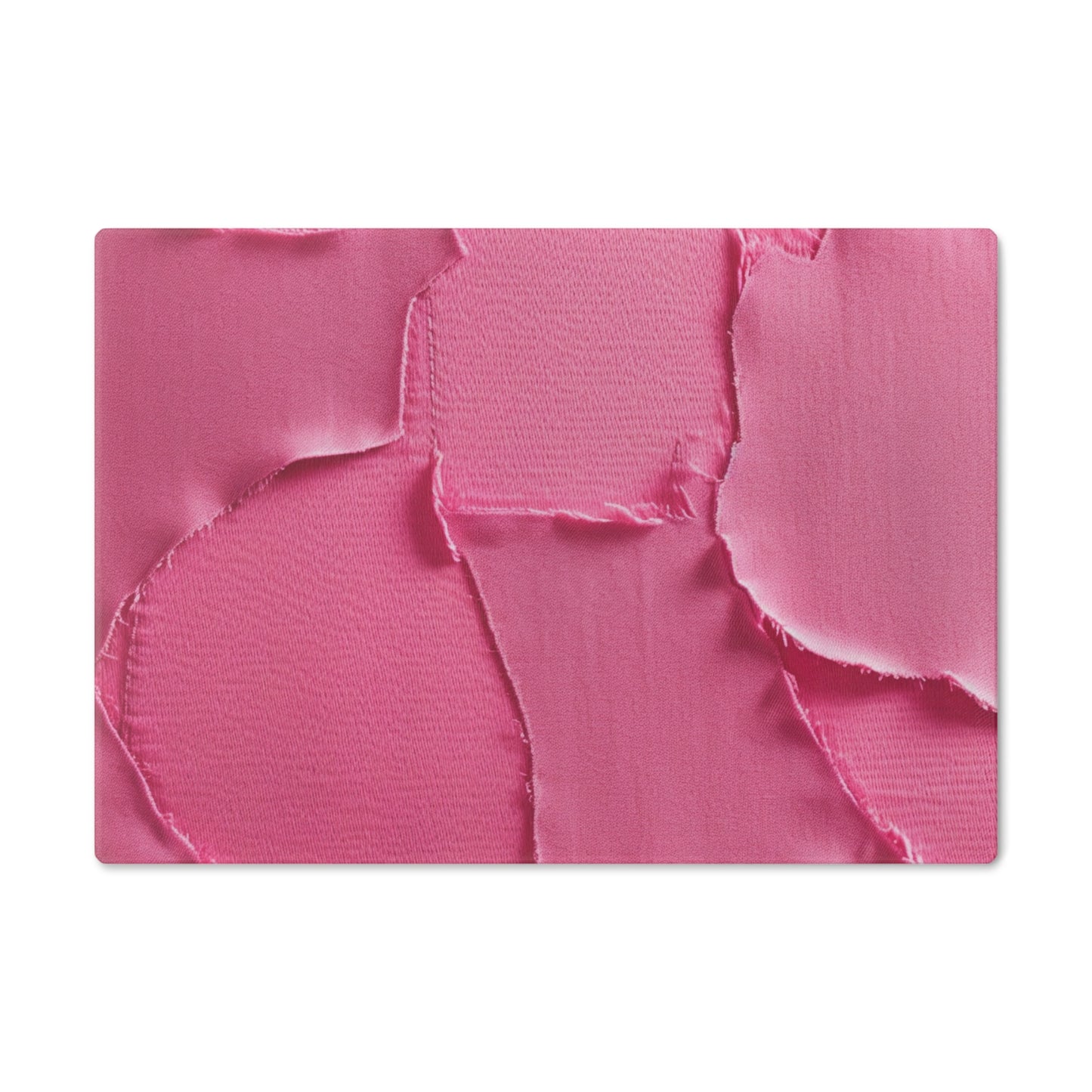 Distressed Neon Pink: Edgy, Ripped Denim-Inspired Doll Fabric - Cutting Board