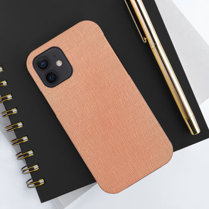 Soft Pink-Orange Peach: Denim-Inspired, Lush Fabric - Tough Phone Cases