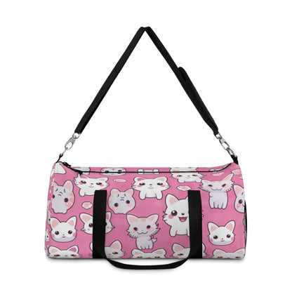 Cartoon Anime Kitten, Cat, Kitty - Cute and Colorful - Duffel Bag