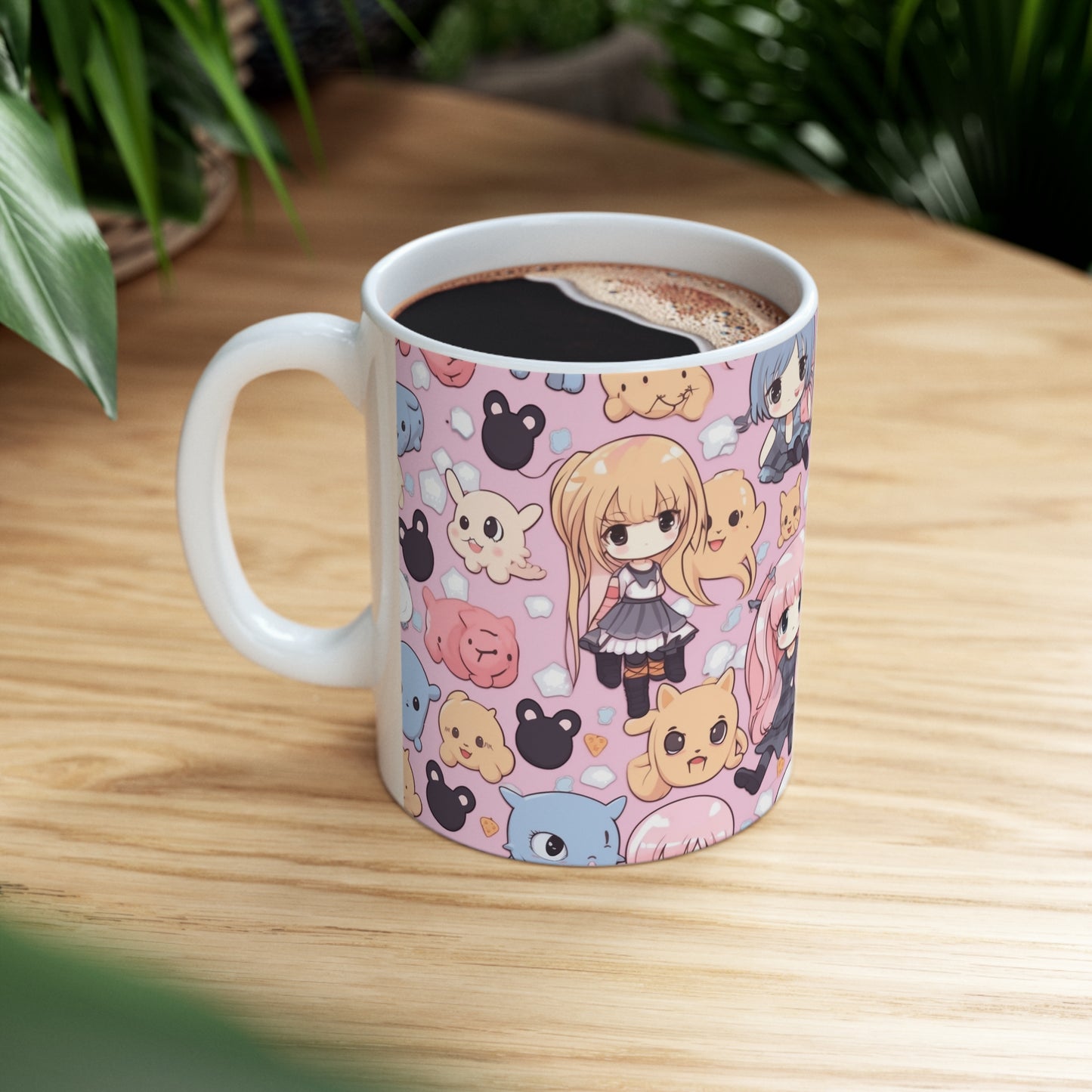 Kawaii Anime Girls: Cute and Adorable Manga Inspired Design - Ceramic Mug 11oz