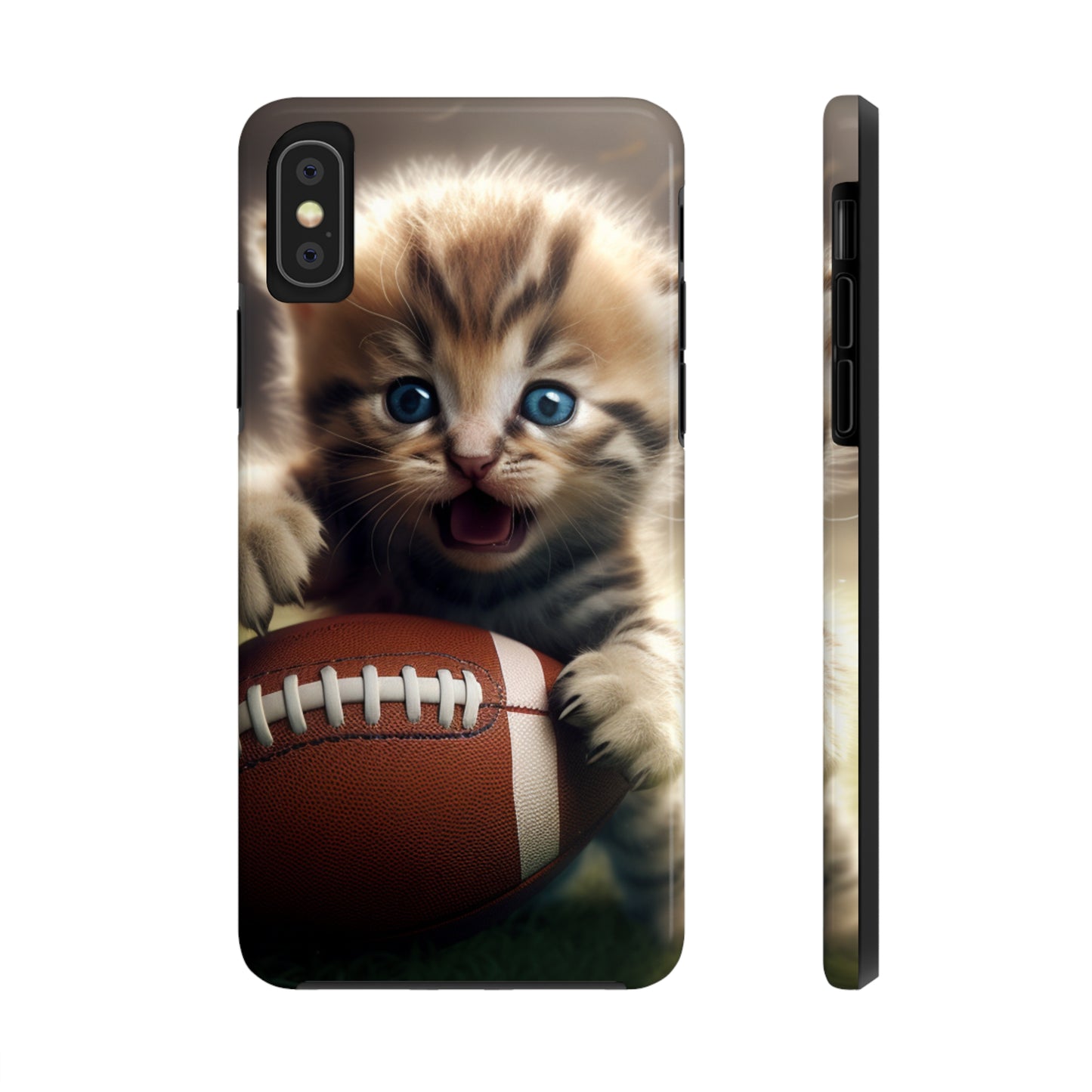 Football Kitten Touchdown: el juego deportivo ganador de Tabby - Estuches resistentes para teléfonos