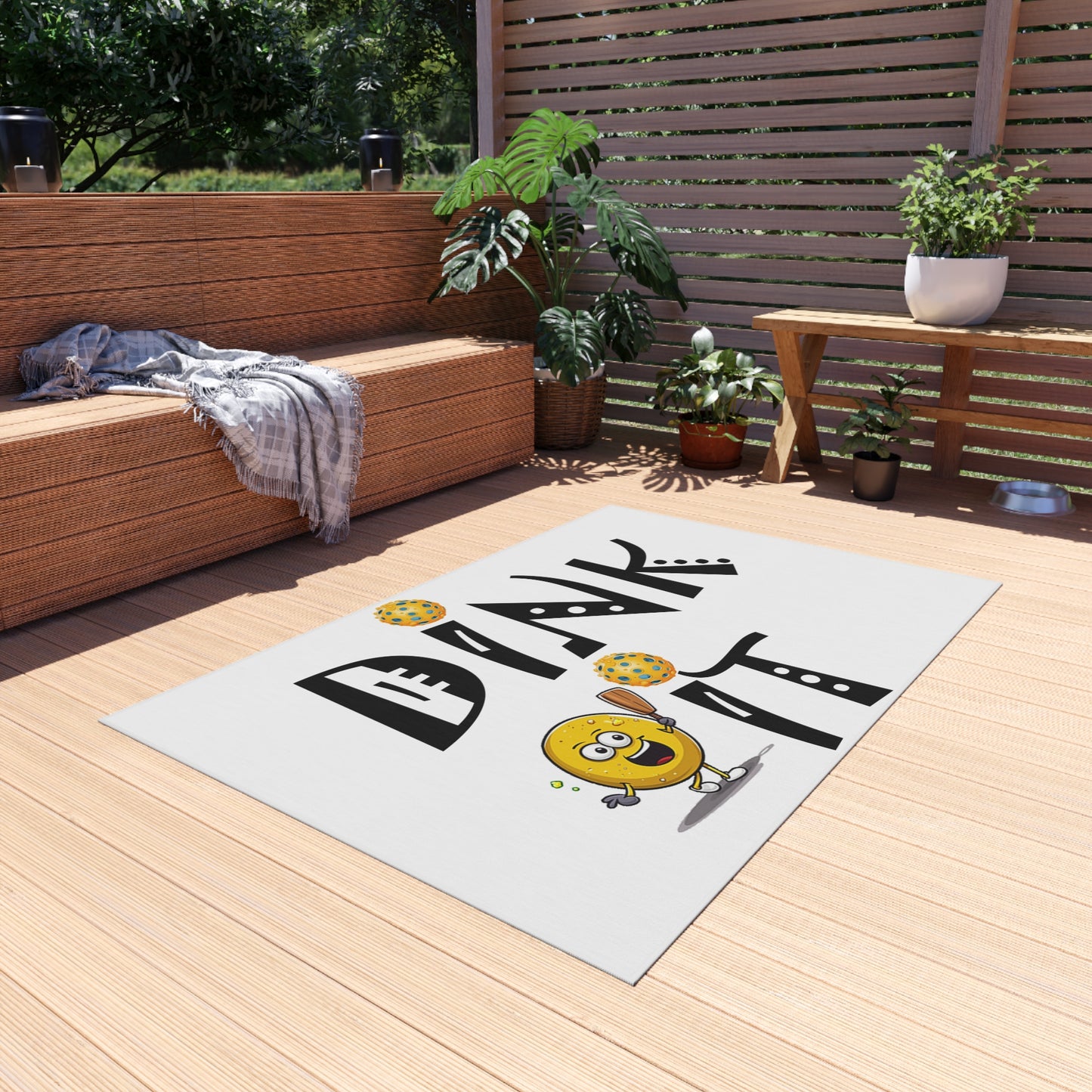 Pickleball Dink It: Sport Strategy Game Style - Gift Enthusiasts & Players - Outdoor Rug