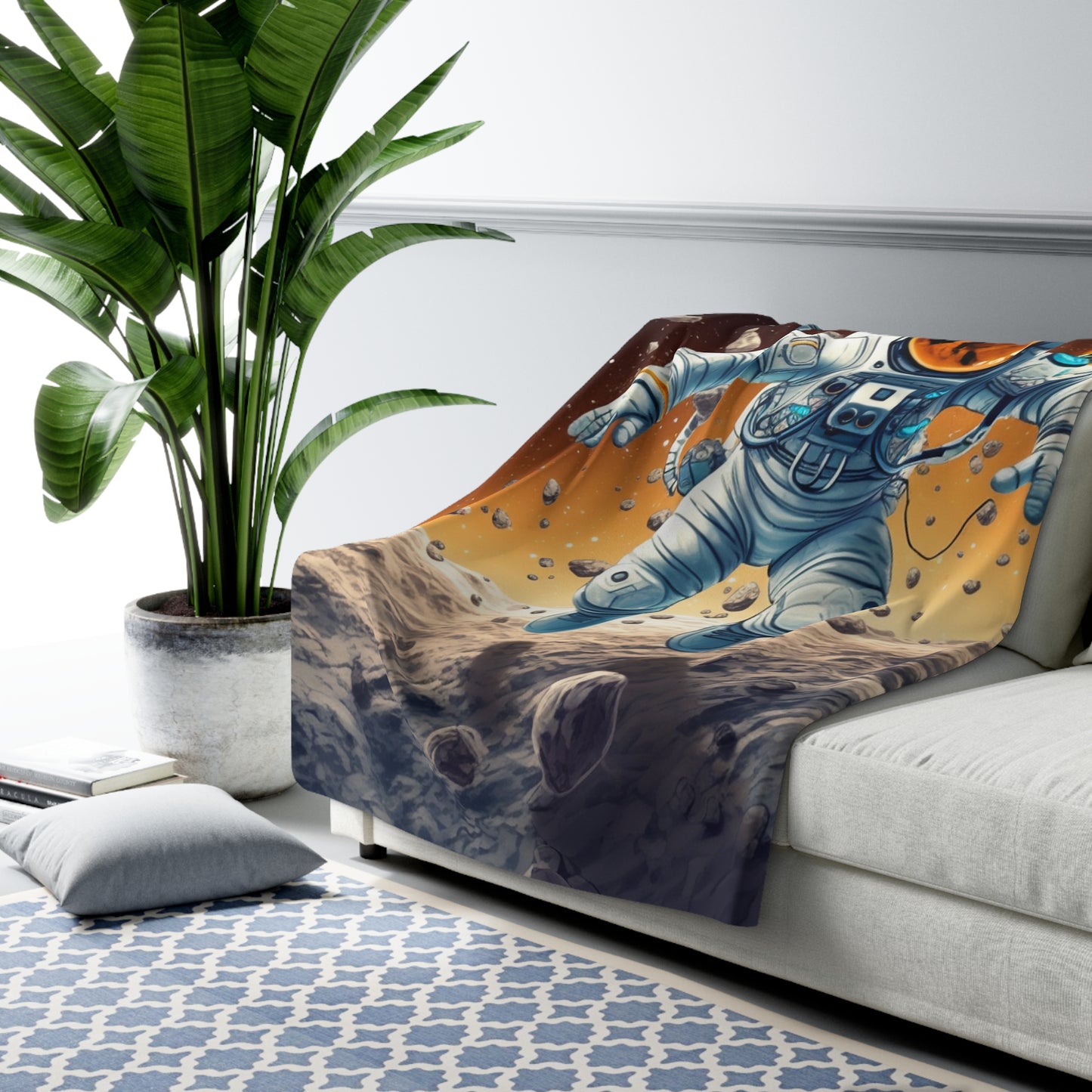 Galactic Adventurer - Celestial Star Art: Deep Space Exploration - Sherpa Fleece Blanket