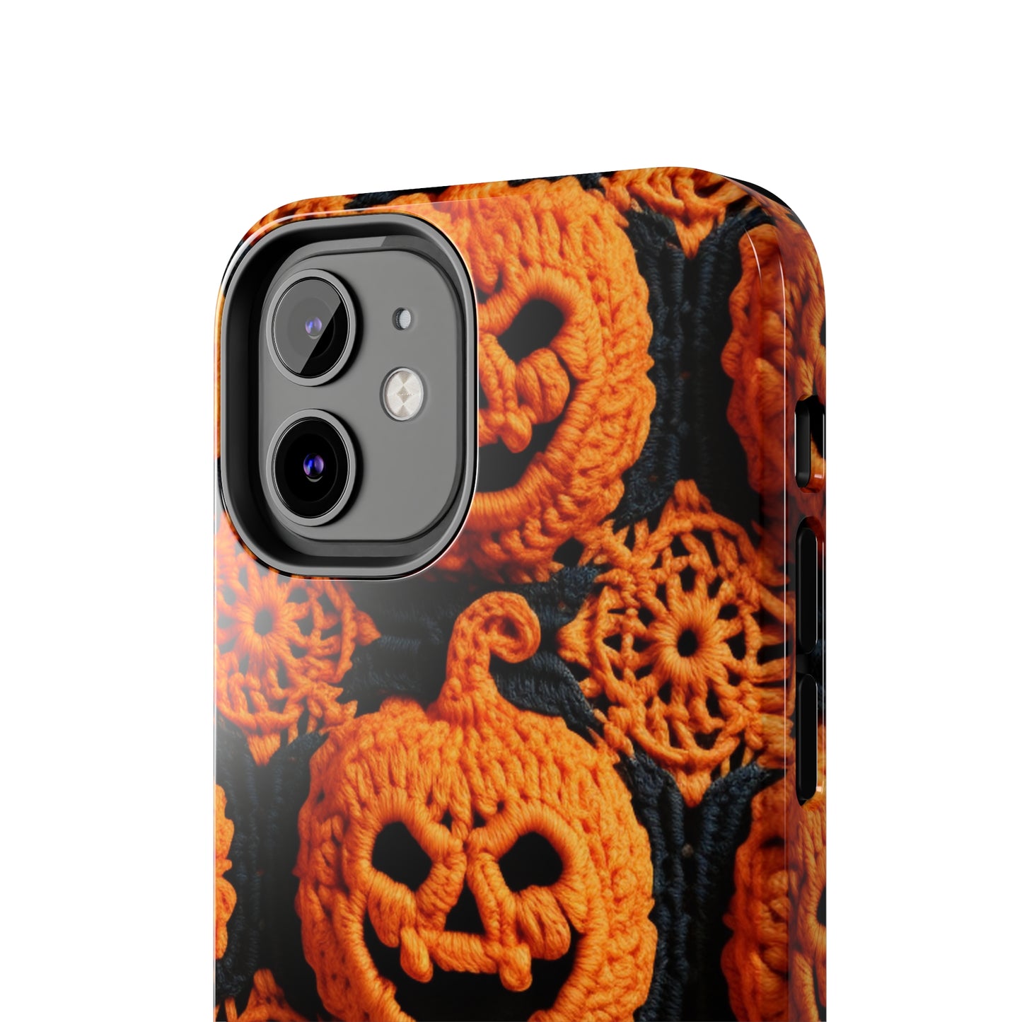 Halloween Crochet Pumpkin Scary Horror Festive Holiday Pattern - Tough Phone Cases