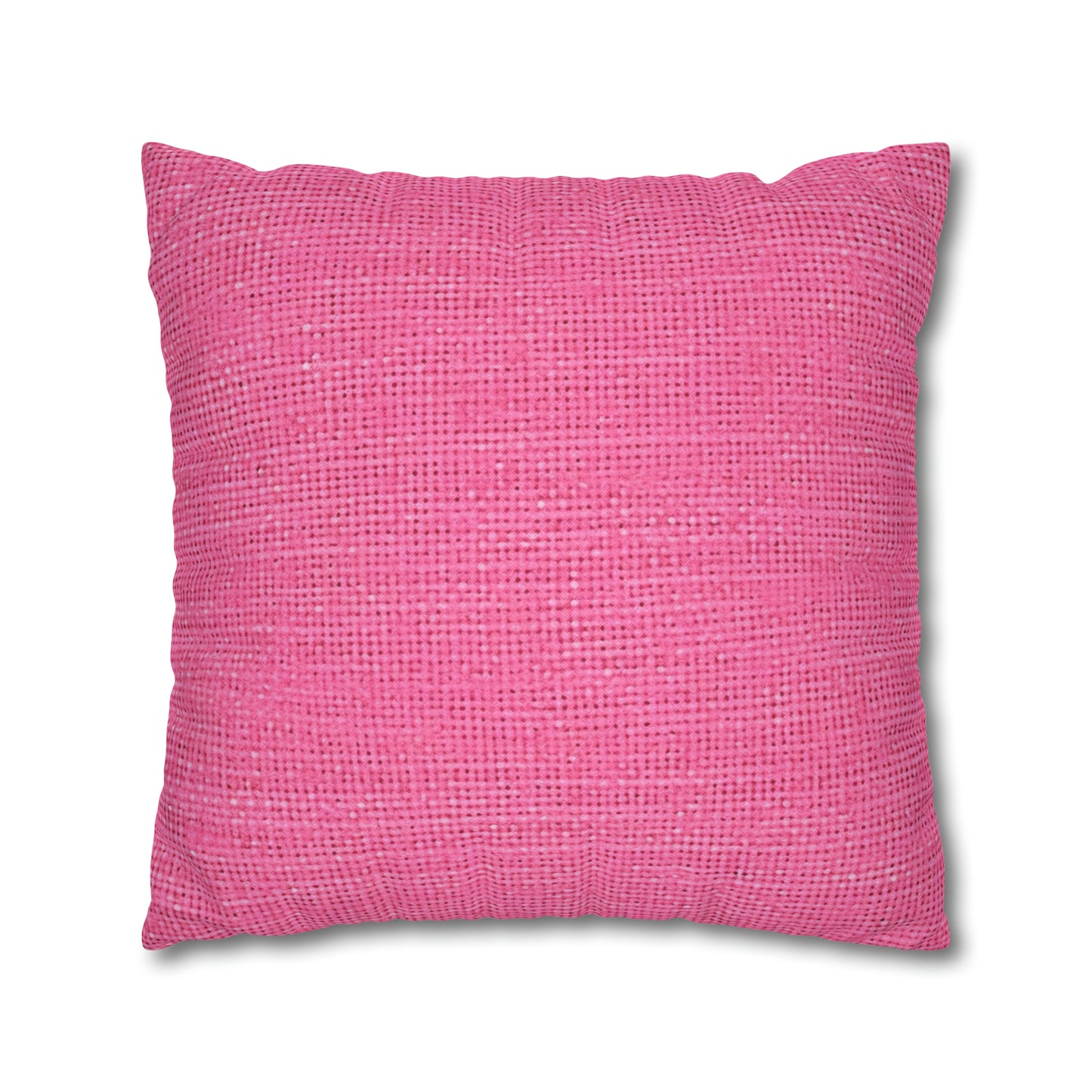 Doll-Like Pink Denim Designer Fabric Style - Spun Polyester Square Pillow Case