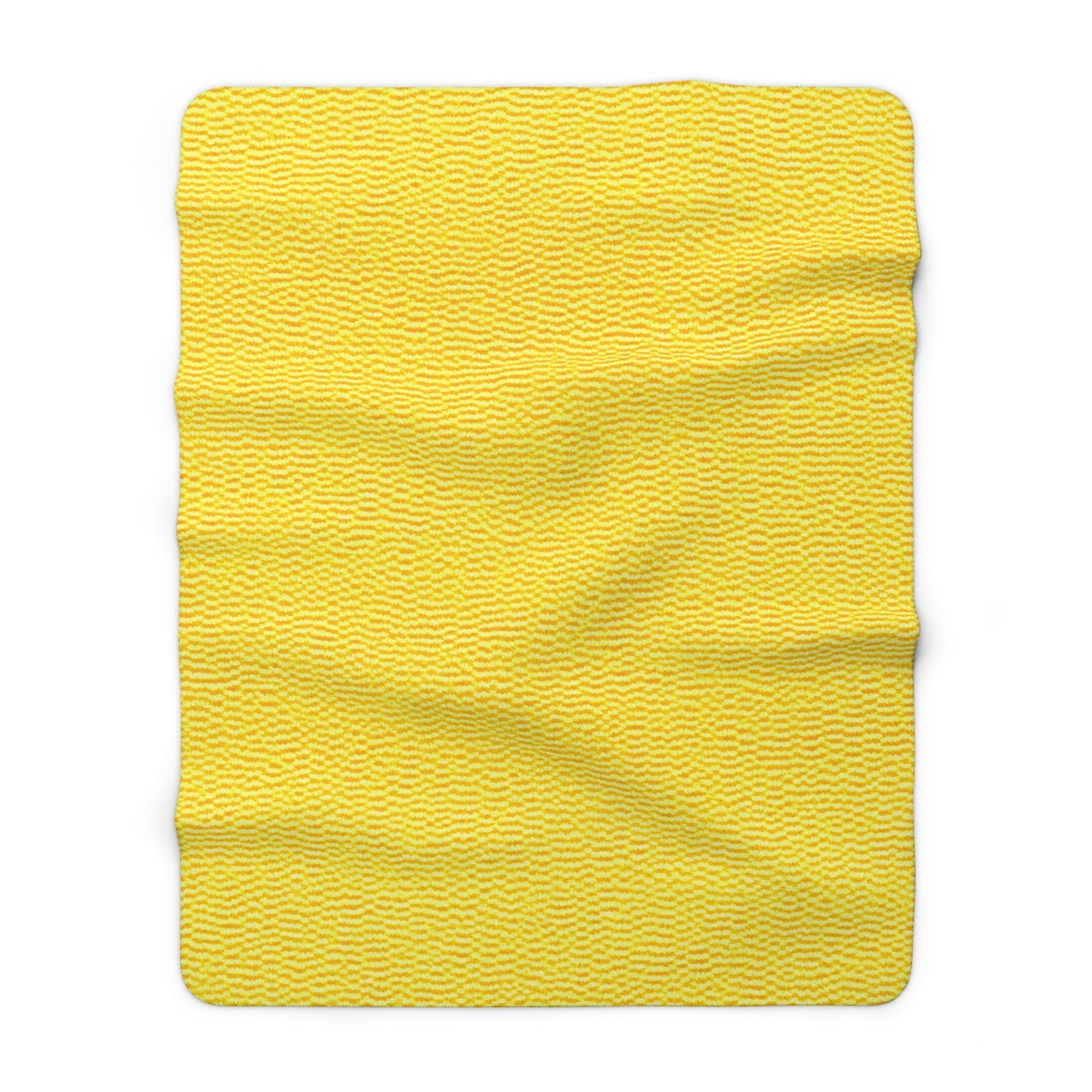 Sunshine Yellow Lemon: Denim-Inspired, Cheerful Fabric - Sherpa Fleece Blanket