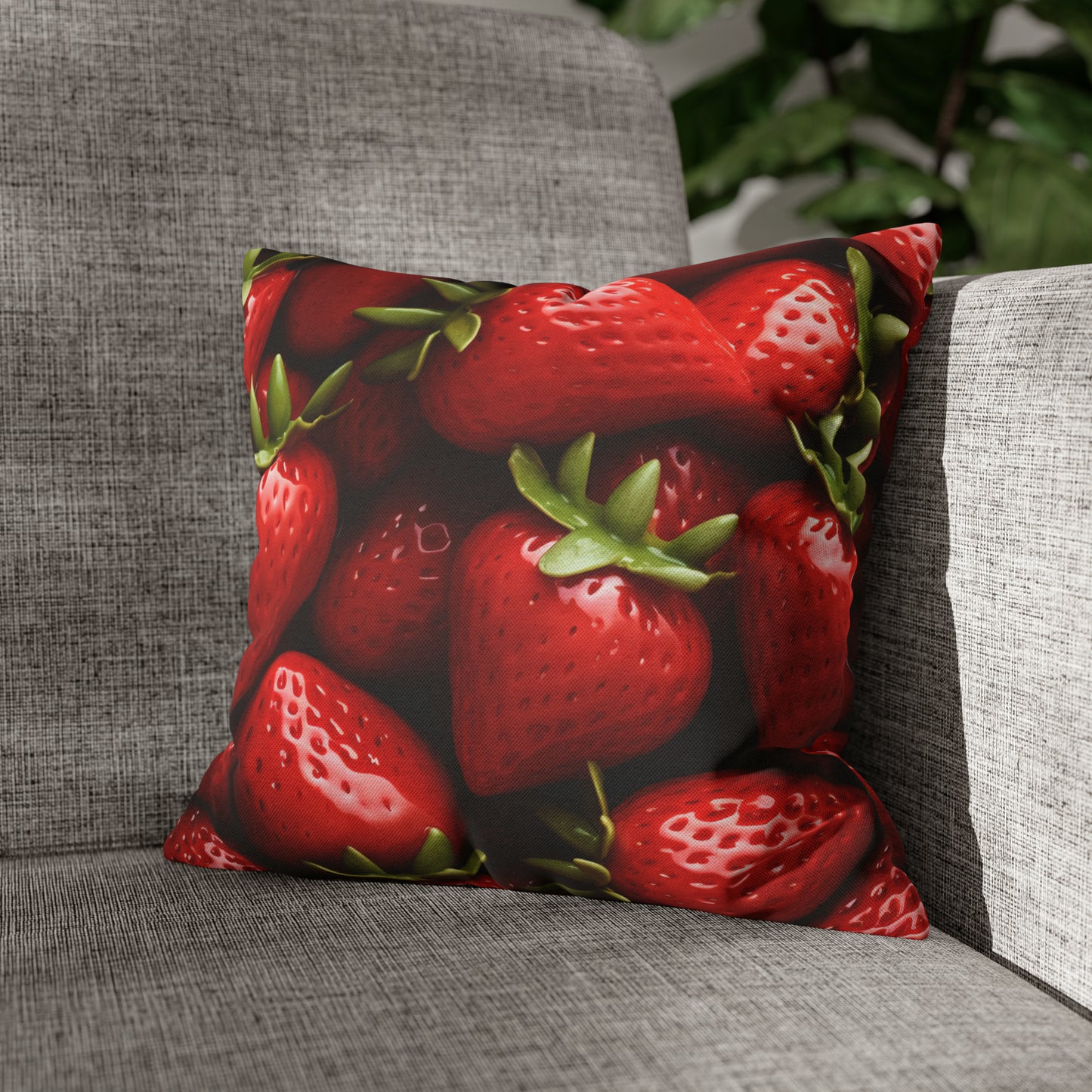 Strawberry Patch Picks: Home Decor and Gifts for the Ultimate Berry Fan - Spun Polyester Square Pillow Case