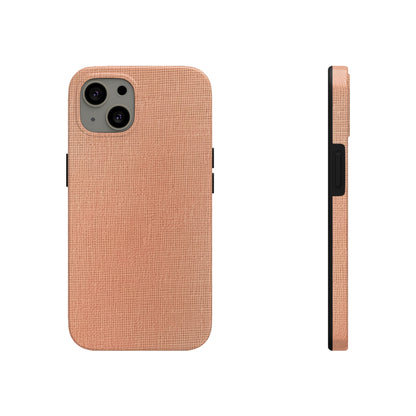 Soft Pink-Orange Peach: Denim-Inspired, Lush Fabric - Tough Phone Cases