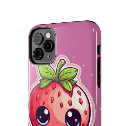 Kawaii Strawberry Adventure - Anime Classic Traditional Japanese Fruit - Otaku Artwork - Tough Phone Cases