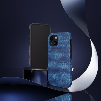 Blue Spectrum: Denim-Inspired Fabric Light to Dark - Tough Phone Cases