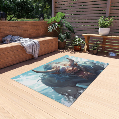 Bull Shark Fusion: Water Fantasy - Hybrid Ocean Marine Animal - Outdoor Rug