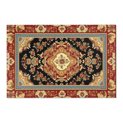 Exquisite Traditional Oriental Area Rug, Red, Multiple Sizes, Hemmed Edges