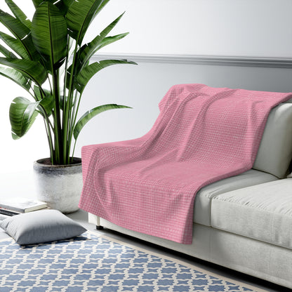 Pastel Rose Pink: Denim-Inspired, Refreshing Fabric Design - Sherpa Fleece Blanket