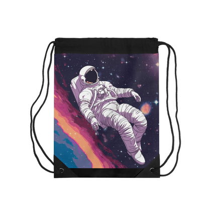 Astro Pioneer - Star-filled Galaxy Illustration - Drawstring Bag