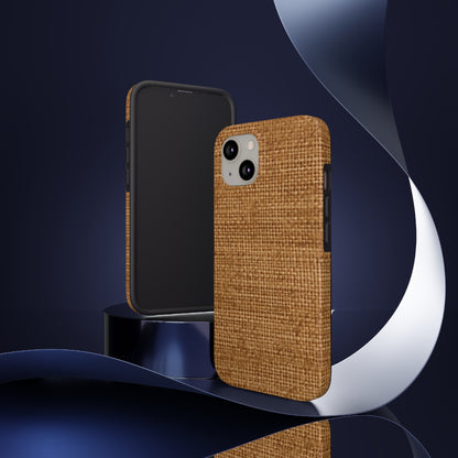 Light Chocolate: Denim-Inspired Elegant Fabric - Tough Phone Cases