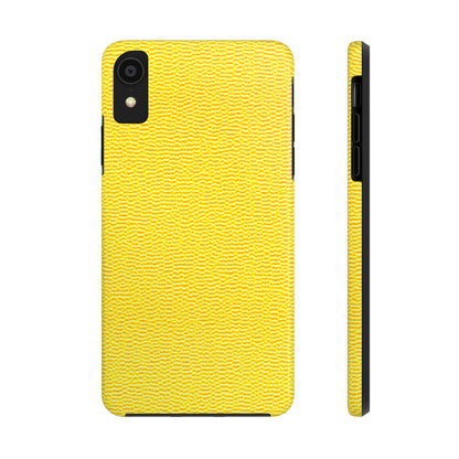 Sunshine Yellow Lemon: Denim-Inspired, Cheerful Fabric - Tough Phone Cases