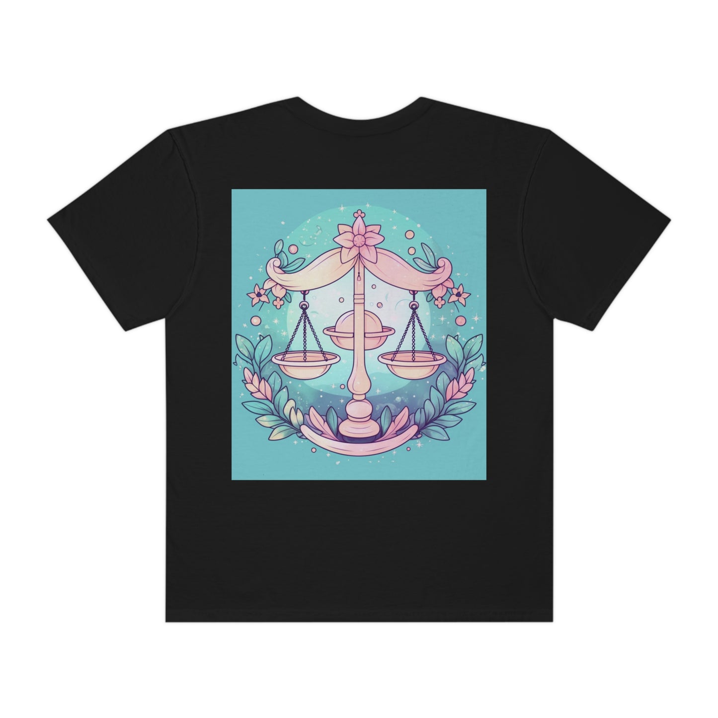 Libra Astrology - Soft Lighting & Pastel Zodiac Sign Symbol - Unisex Garment-Dyed T-shirt