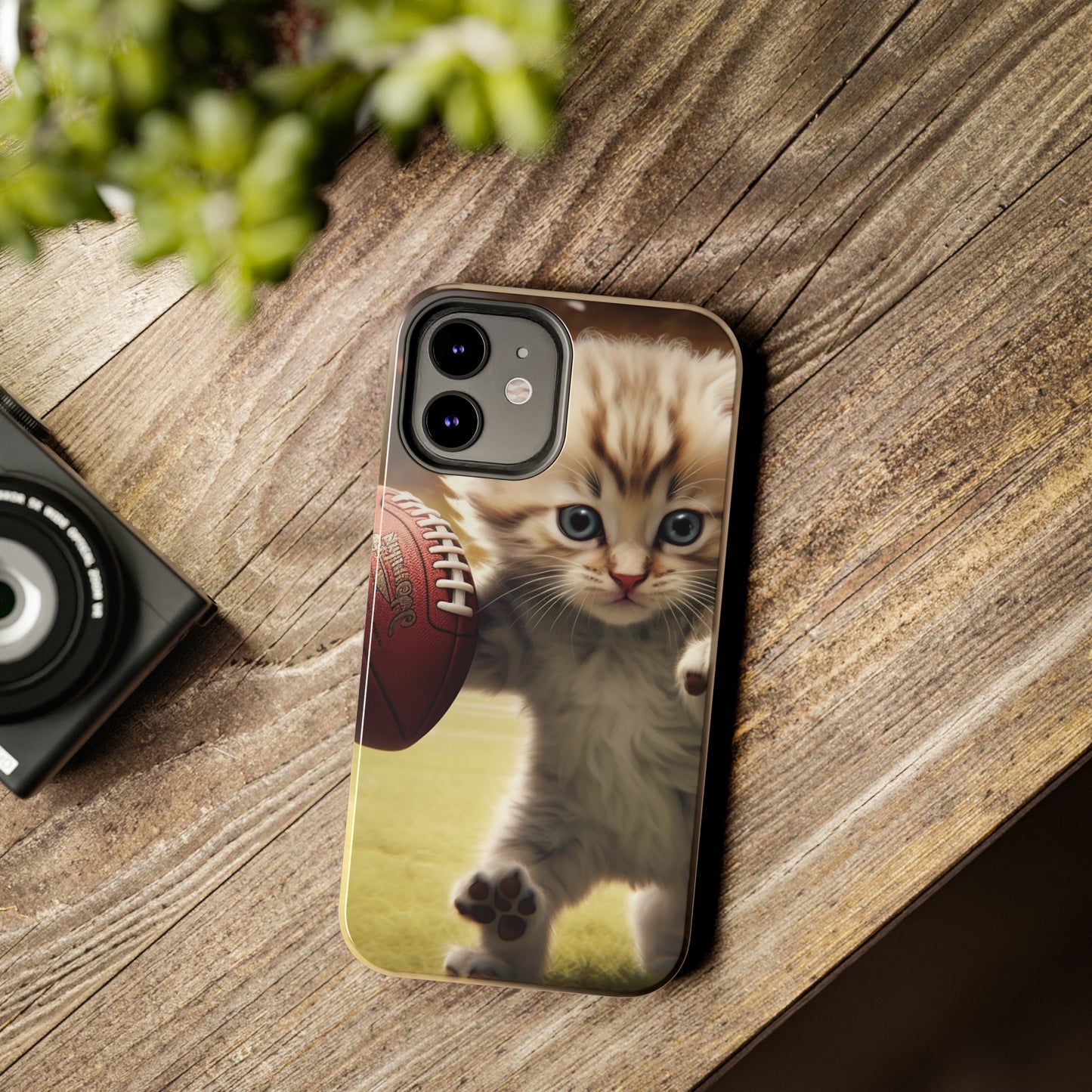 Football Kitty Fantasy: Feline Cat American Sport Quarterback - Tough Phone Cases