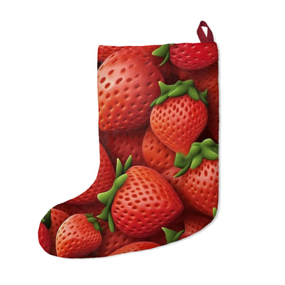 Garden Strawberries- Wild Sweet Gourmet - Farm Growing Ripe Red Fruit -Christmas Stockings