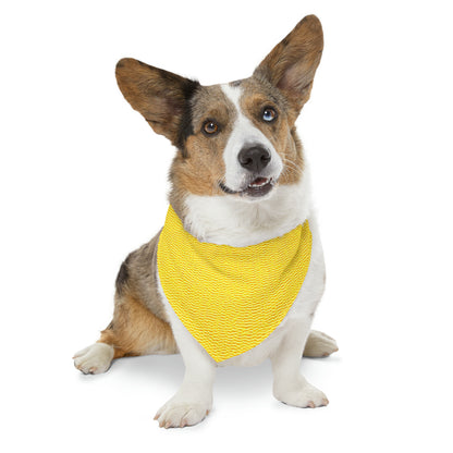 Sunshine Yellow Lemon: Denim-Inspired, Cheerful Fabric - Dog & Pet Bandana Collar